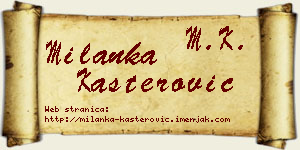 Milanka Kašterović vizit kartica